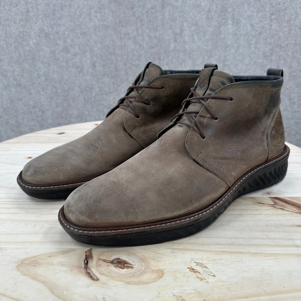ECCO ST.1 Gore-Tex Hybrid GTX Chukka Boots Gore-Tex 10-10.5 Brown Nubuck Leather